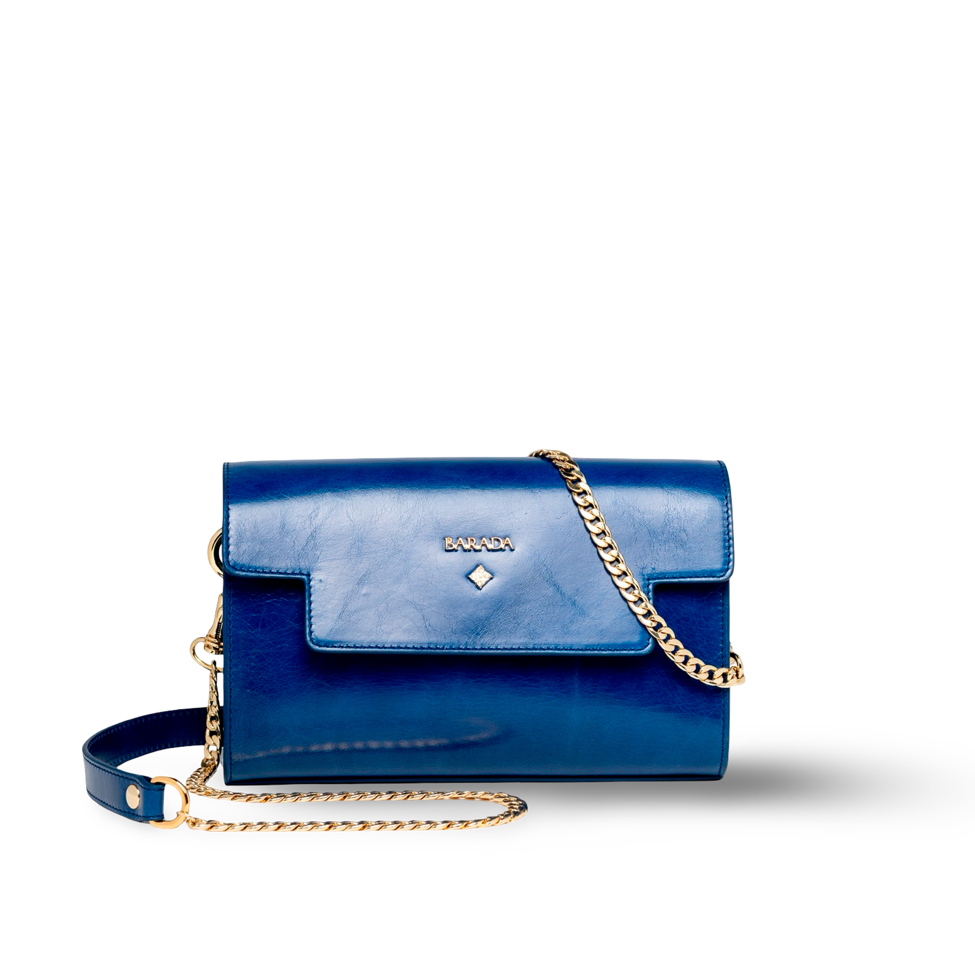Bolso bandolera en piel vacuno con cadena moderna