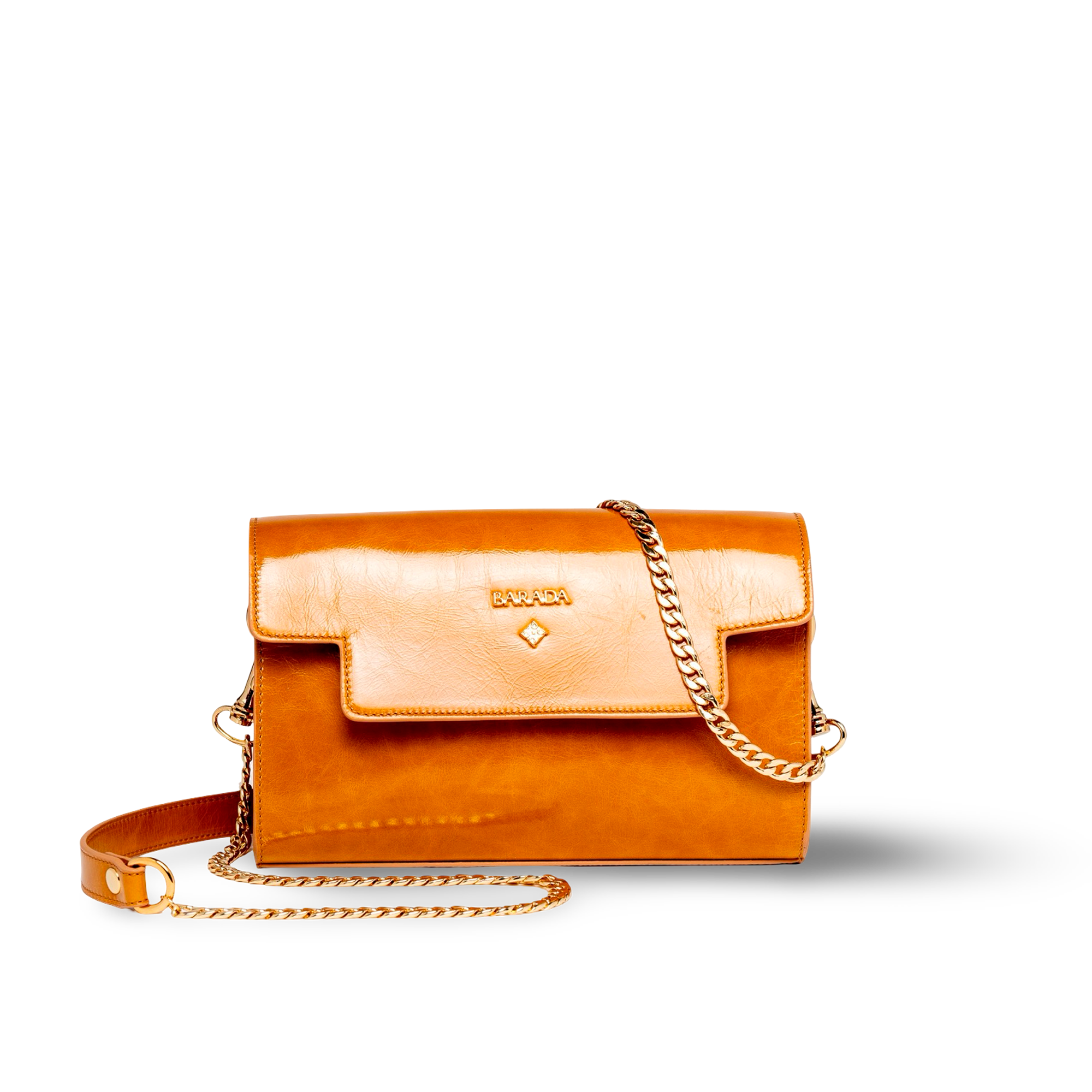 Bolso bandolera en piel vacuno con cadena moderna