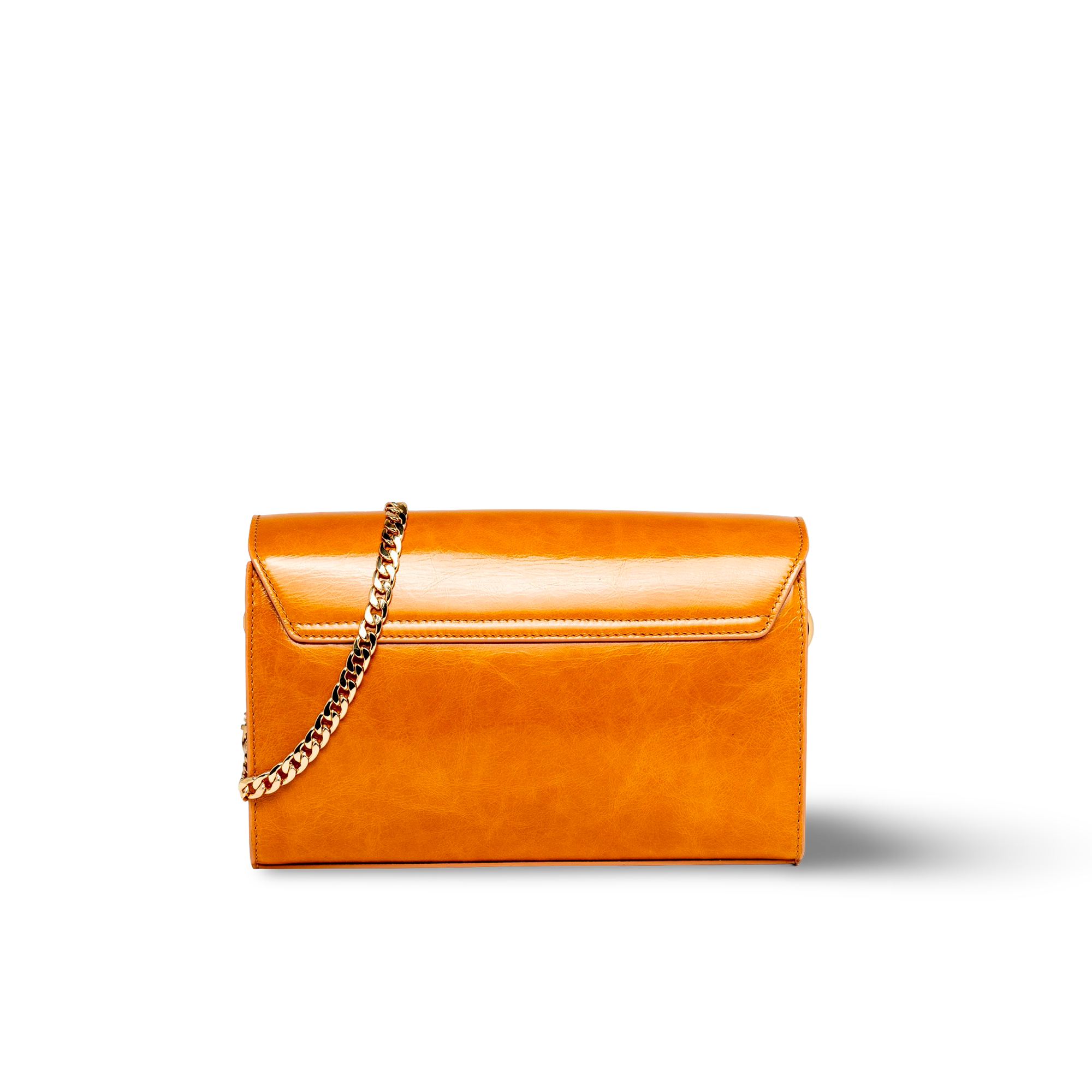 Bolso bandolera en piel vacuno con cadena moderna