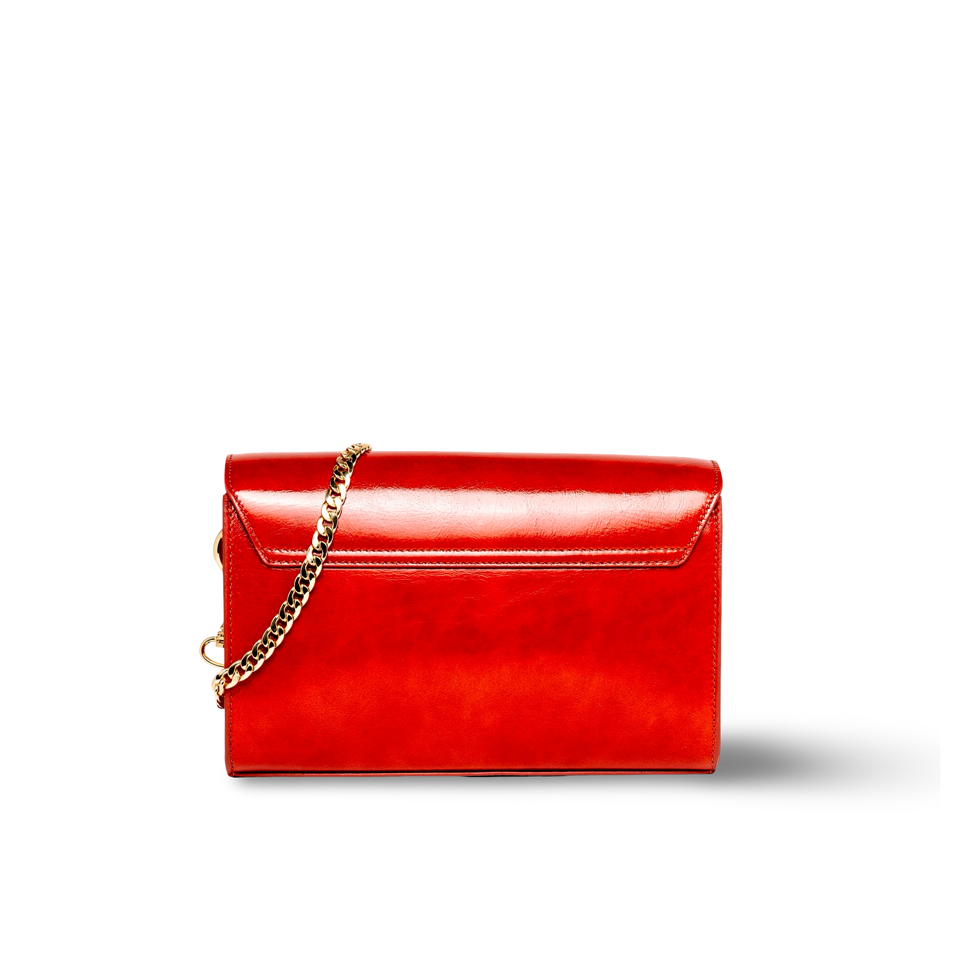 Bolso bandolera en piel vacuno con cadena moderna