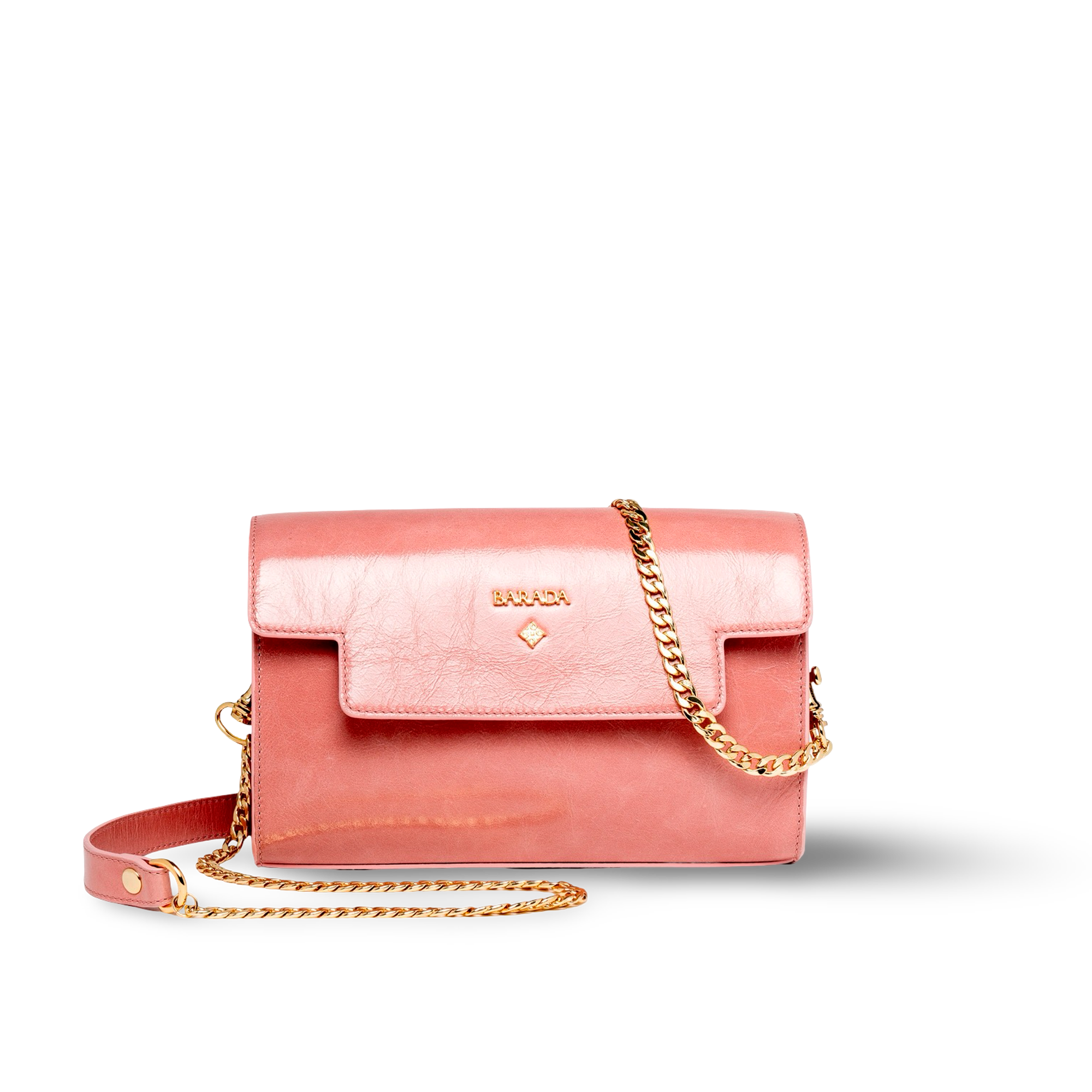 Bolso bandolera en piel vacuno con cadena moderna