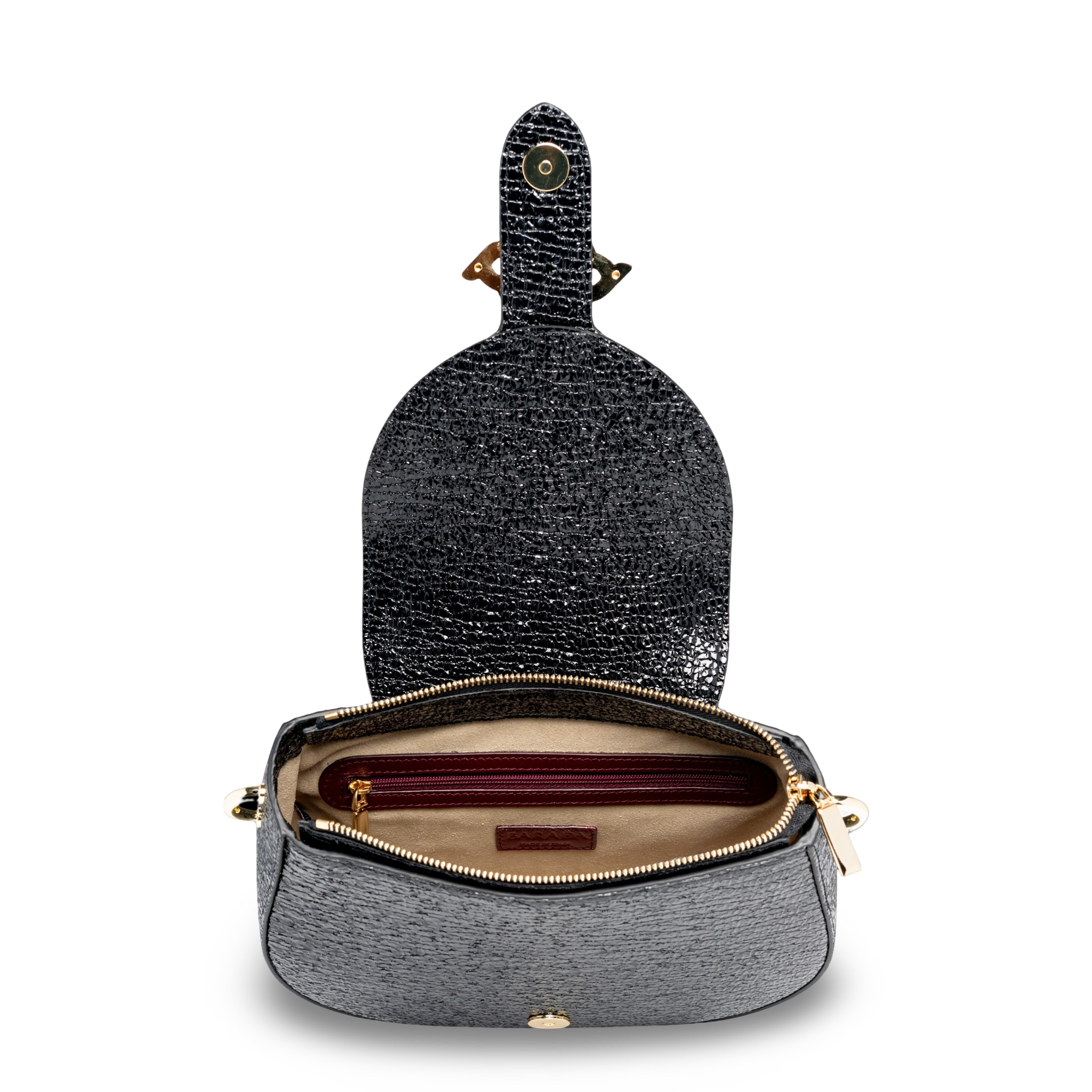 Bolso piel caprino logo bandolera