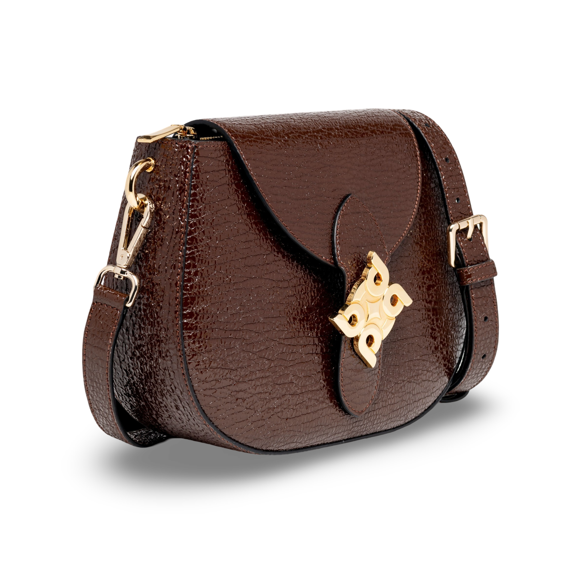 Bolso piel caprino logo bandolera