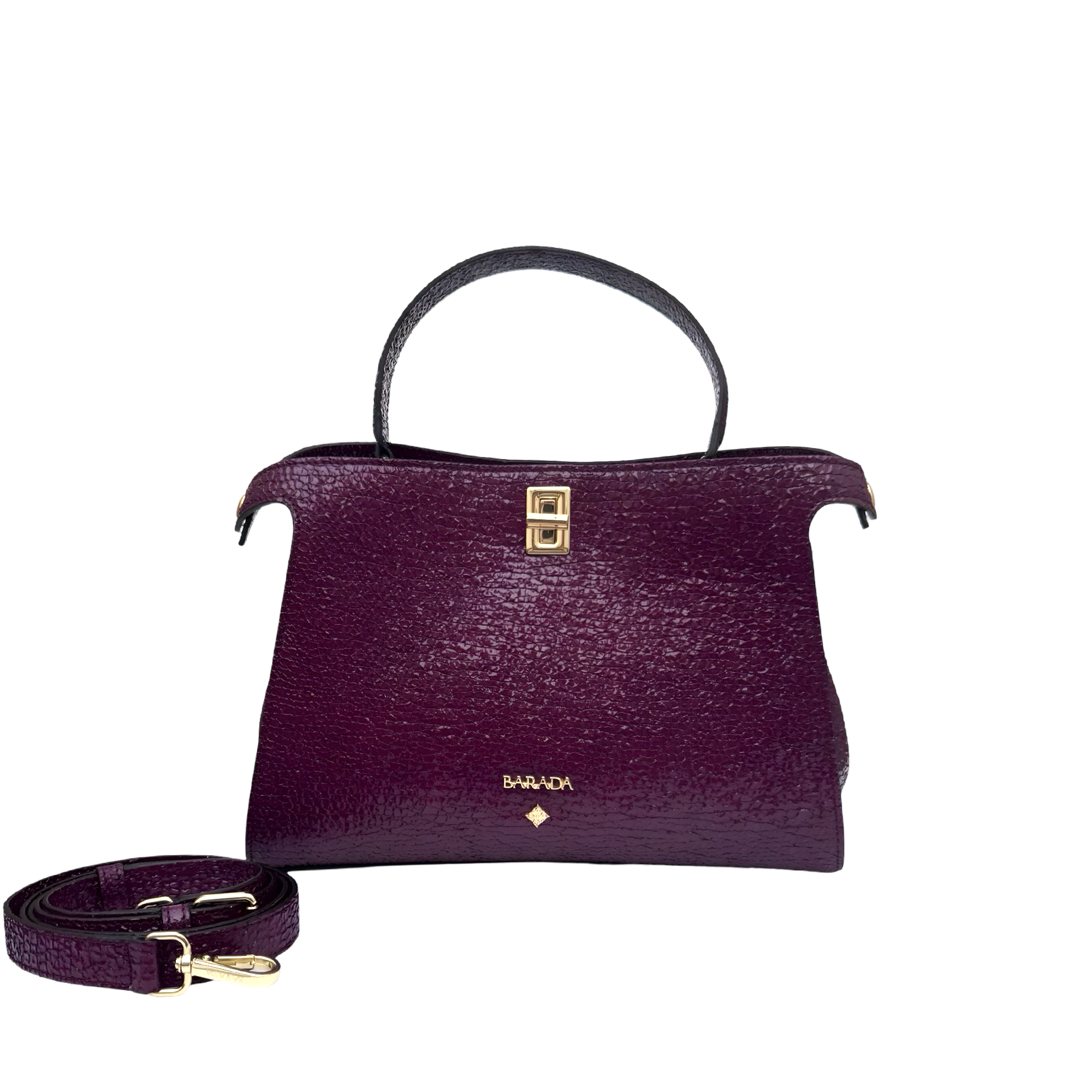 Bolso de mano en cuero de vacuno alta calidad y diseño elegante