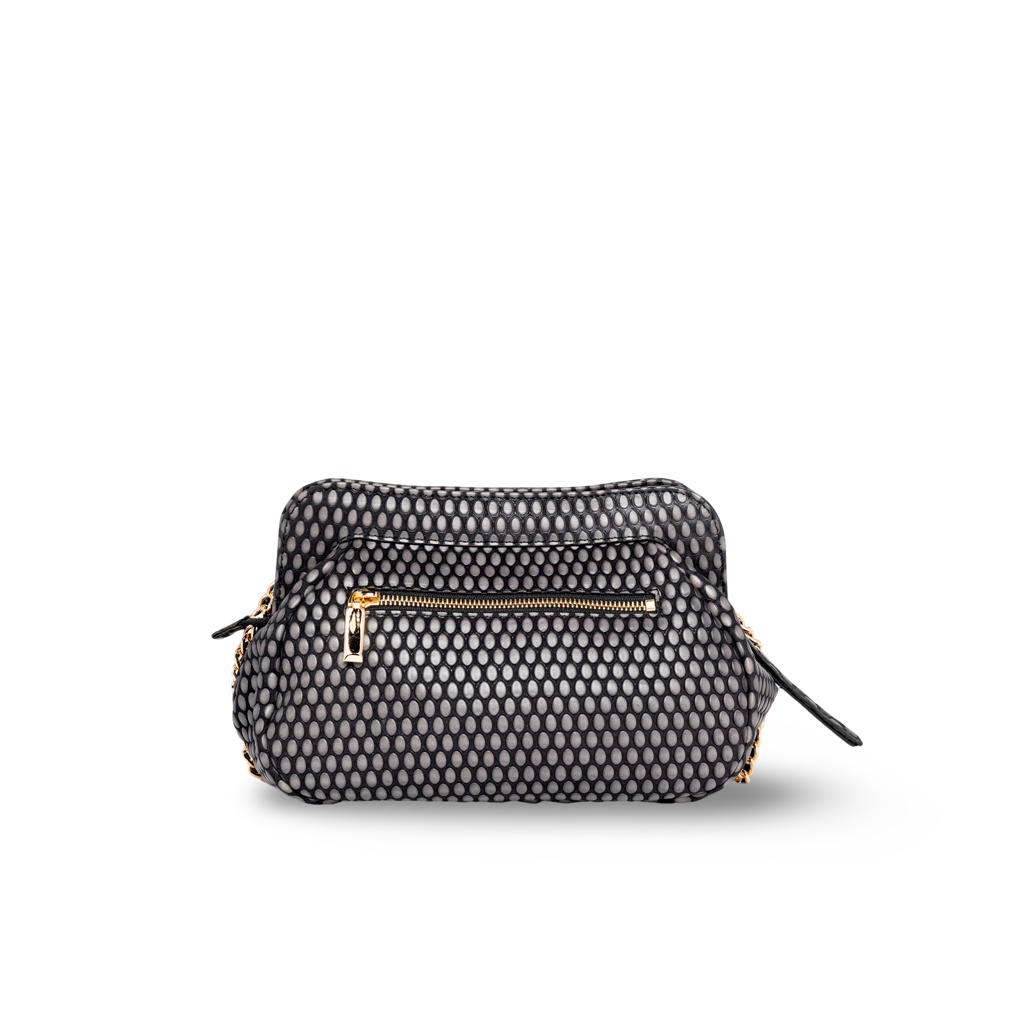 Shoulder bag in cowhide and goatskin, ideal for events