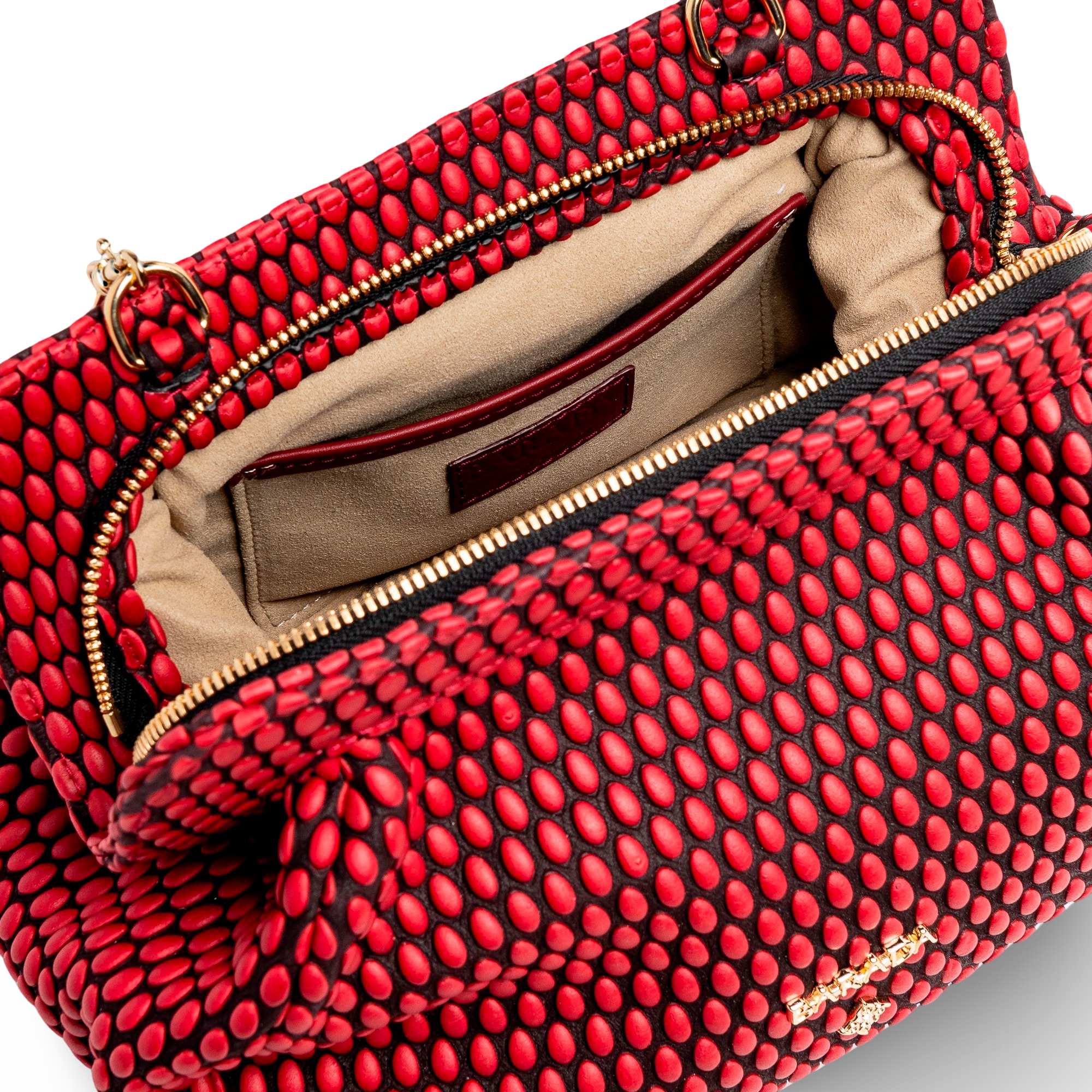 Shoulder bag in cowhide and goatskin, ideal for events