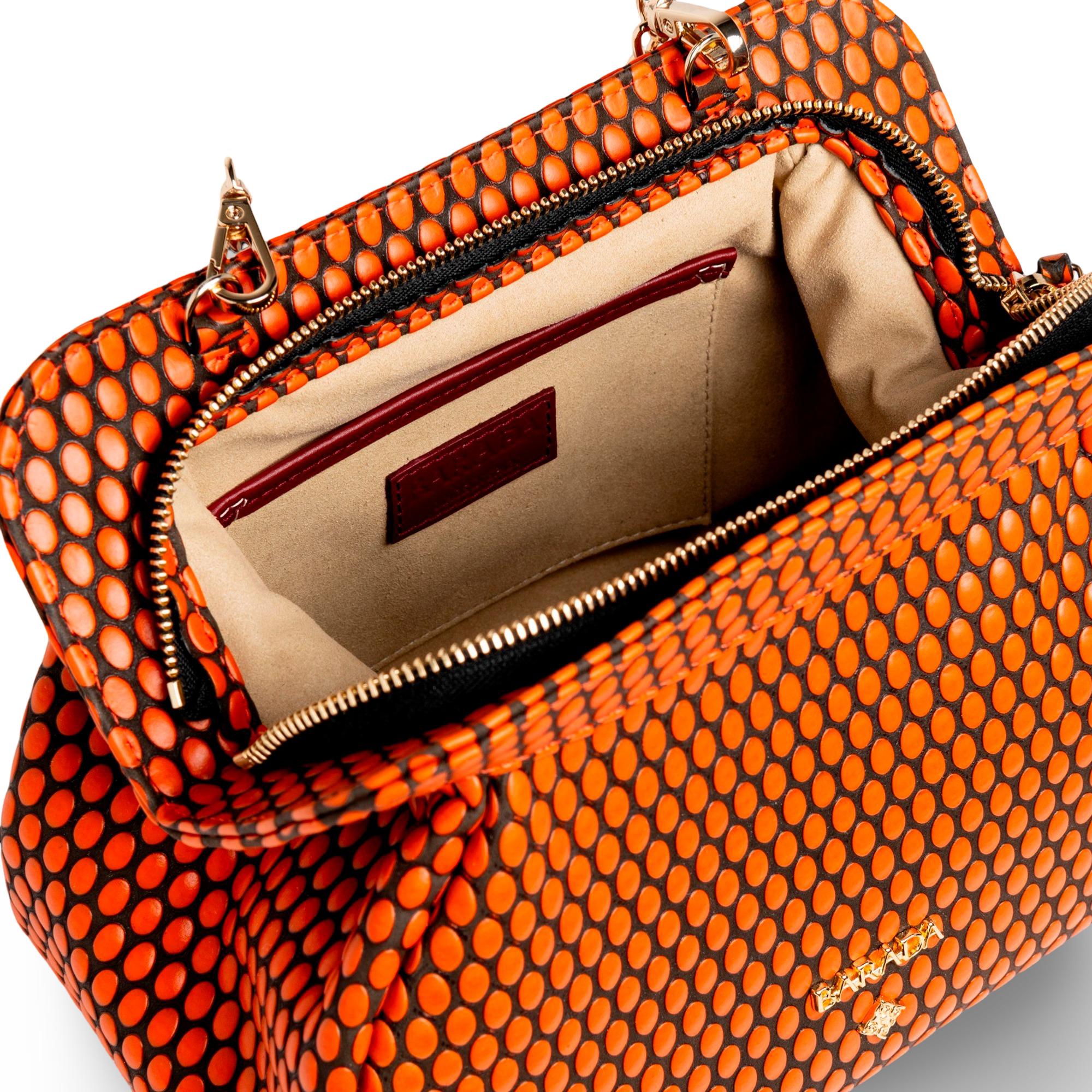 Shoulder bag in cowhide and goatskin, ideal for events