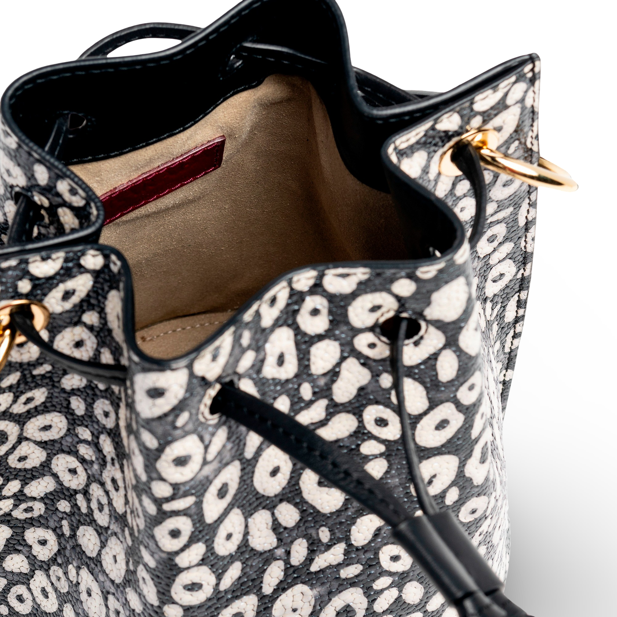 Cowhide beggar bag ideal for private parties