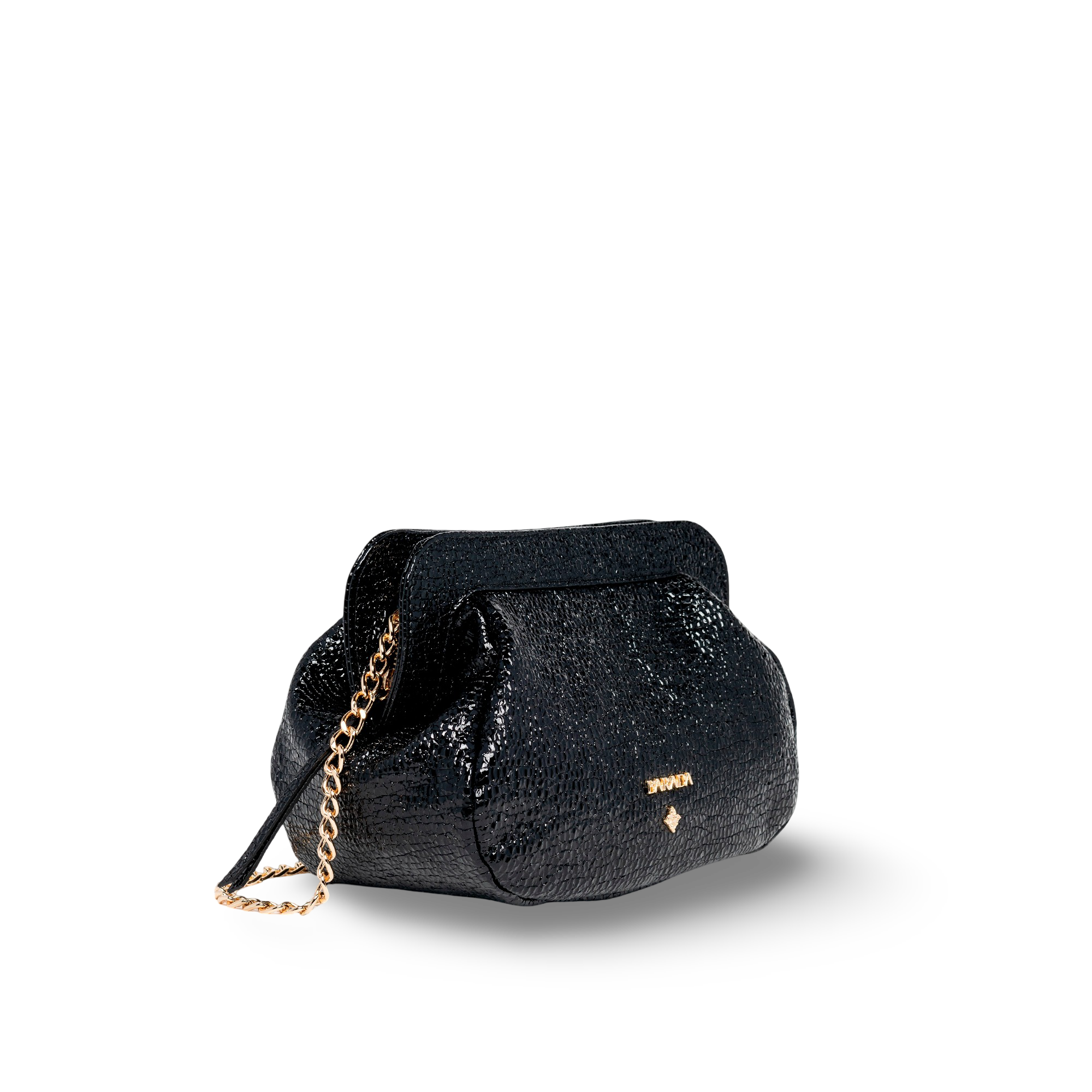 Shoulder bag in cowhide and goatskin, ideal for events
