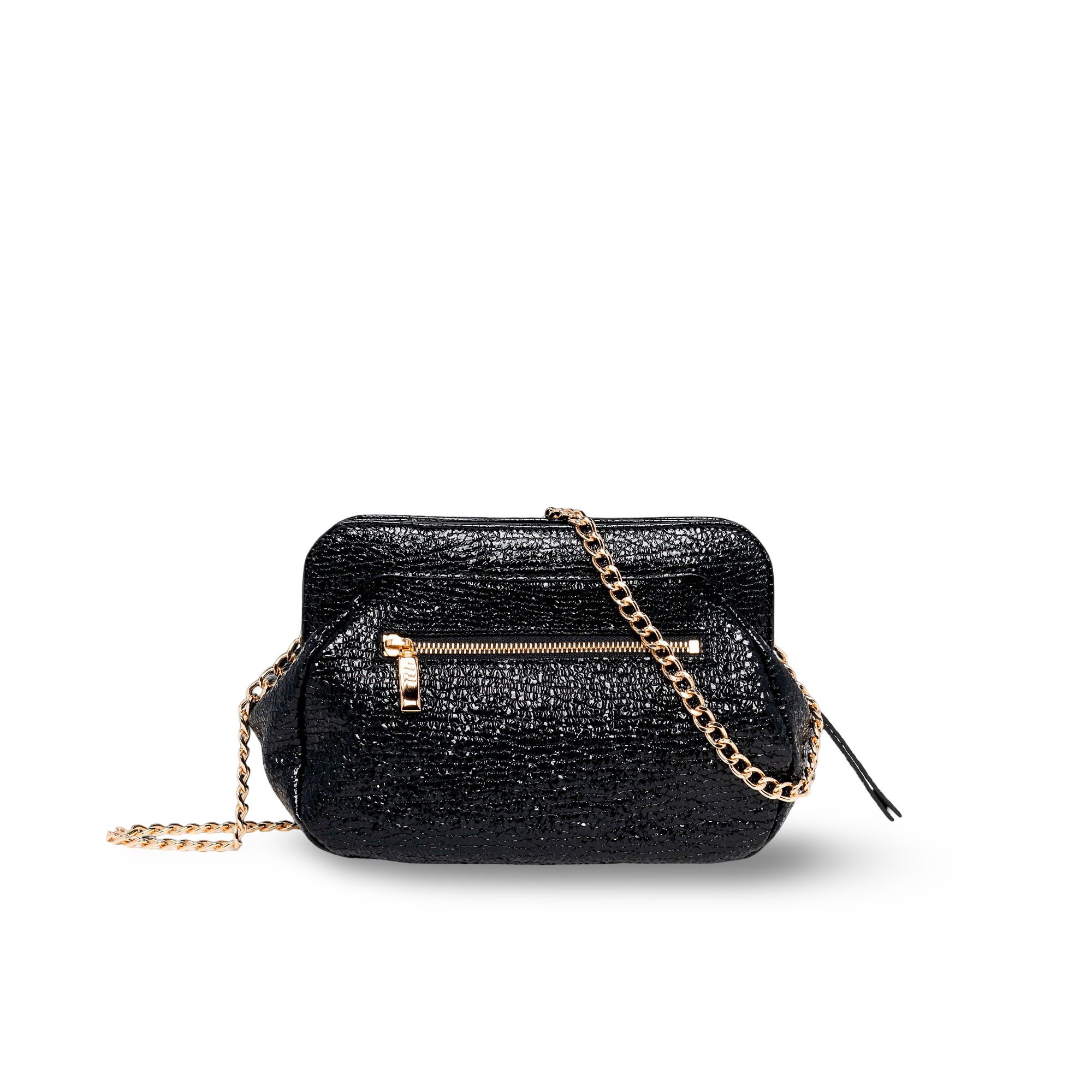 Shoulder bag in cowhide and goatskin, ideal for events