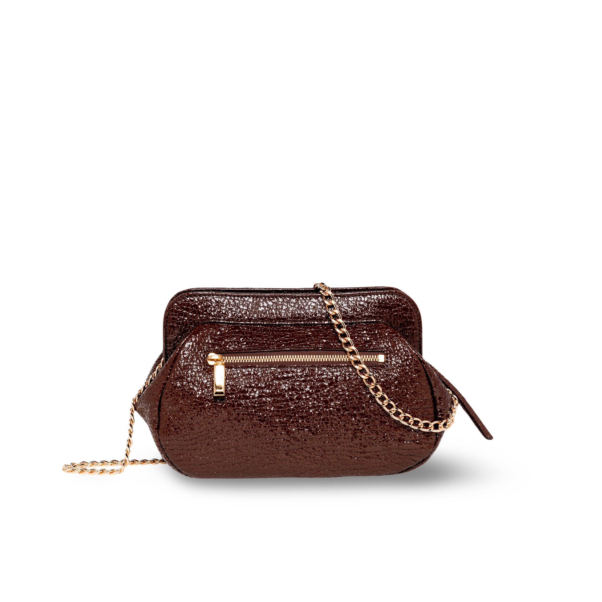 Shoulder bag in cowhide and goatskin, ideal for events
