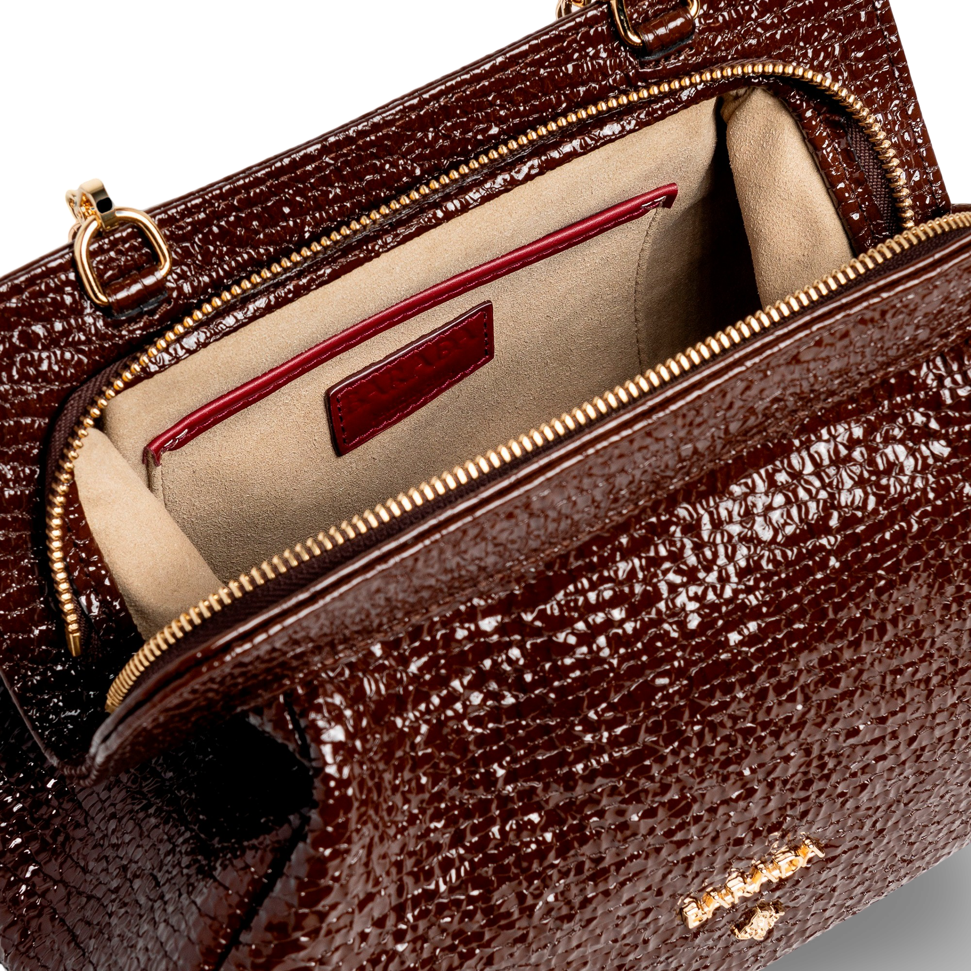 Shoulder bag in cowhide and goatskin, ideal for events