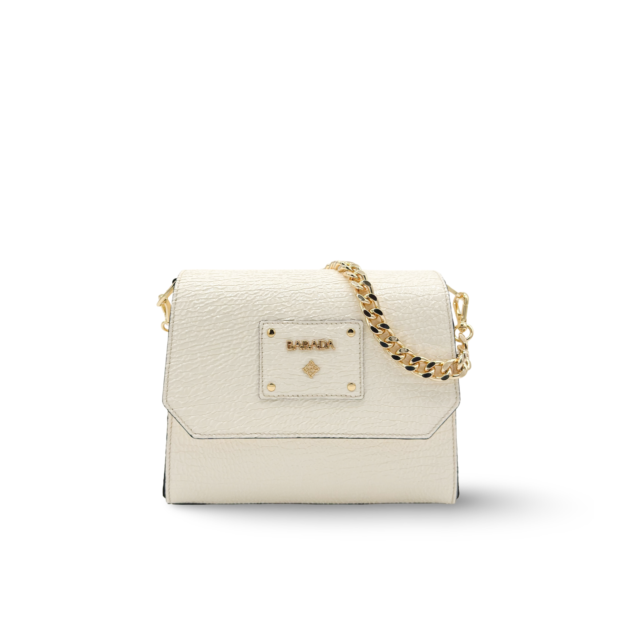 Bolso de hombro con cadena en piel vacuno lujo moderno