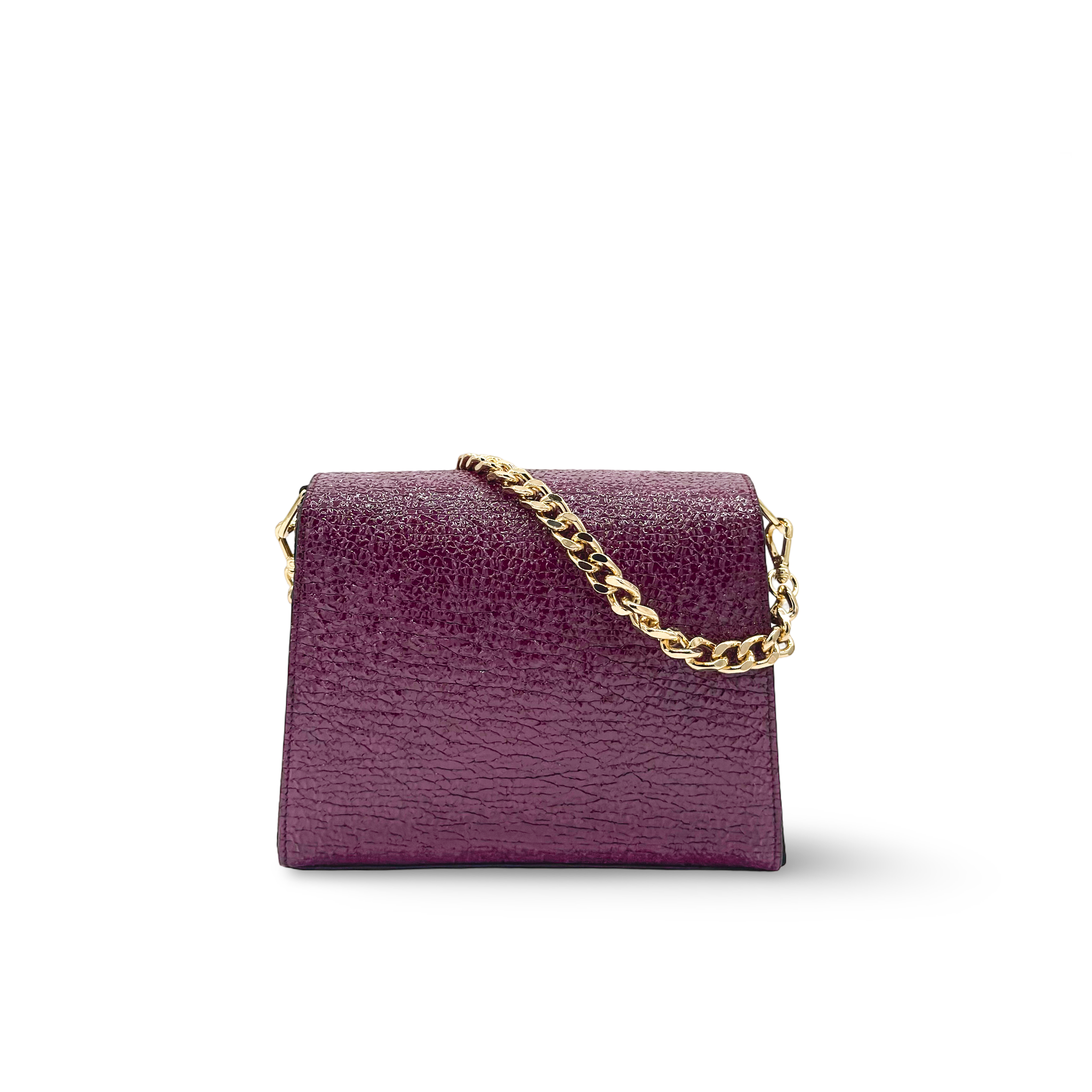 Bolso de hombro con cadena en piel vacuno lujo moderno