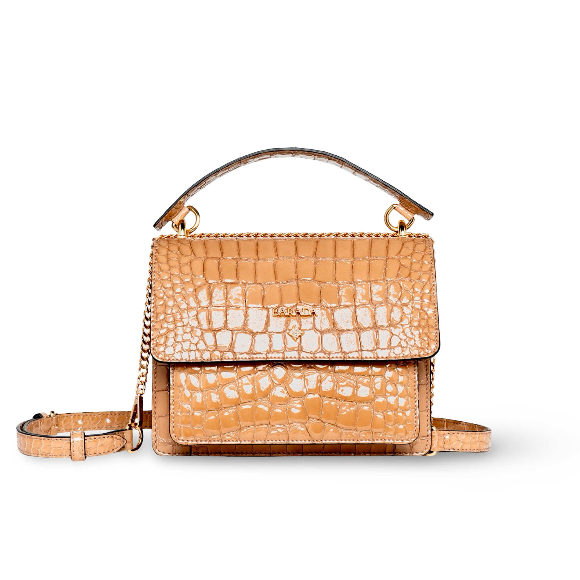 Designer handbag with goatskin handle for women