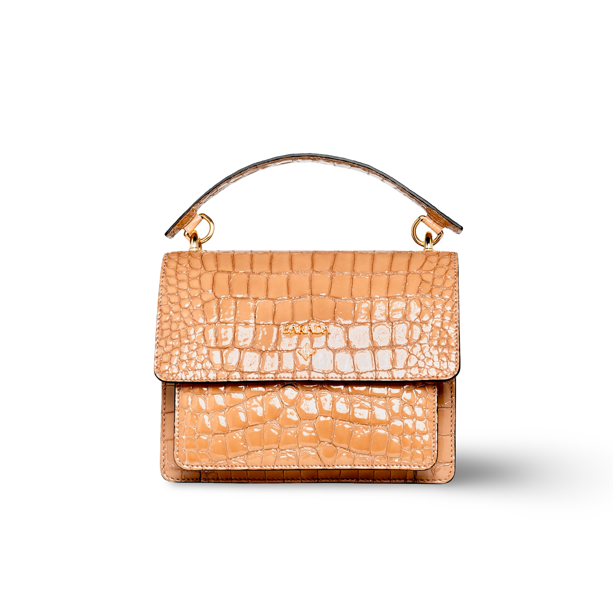 Designer handbag with goatskin handle for women