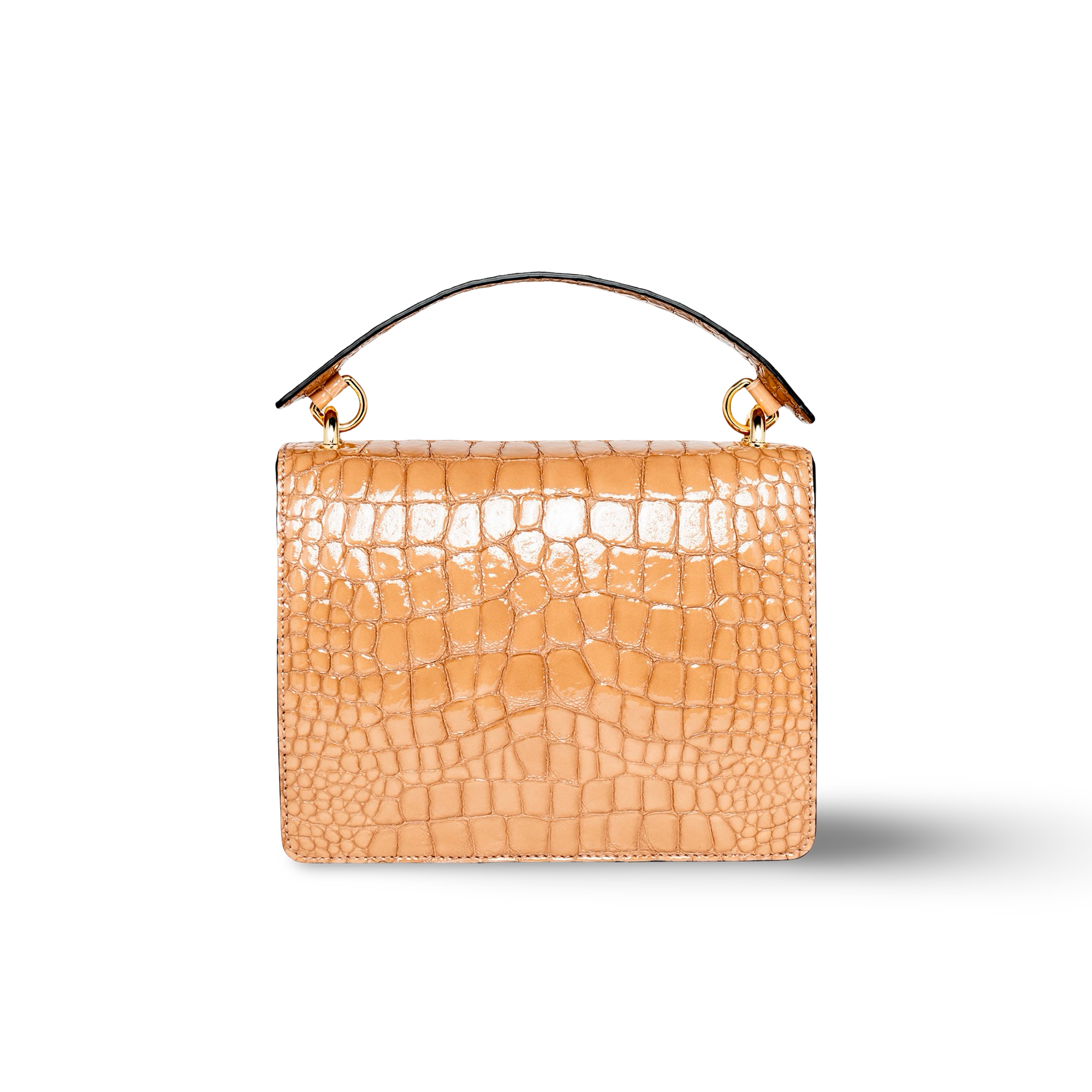 Designer handbag with goatskin handle for women