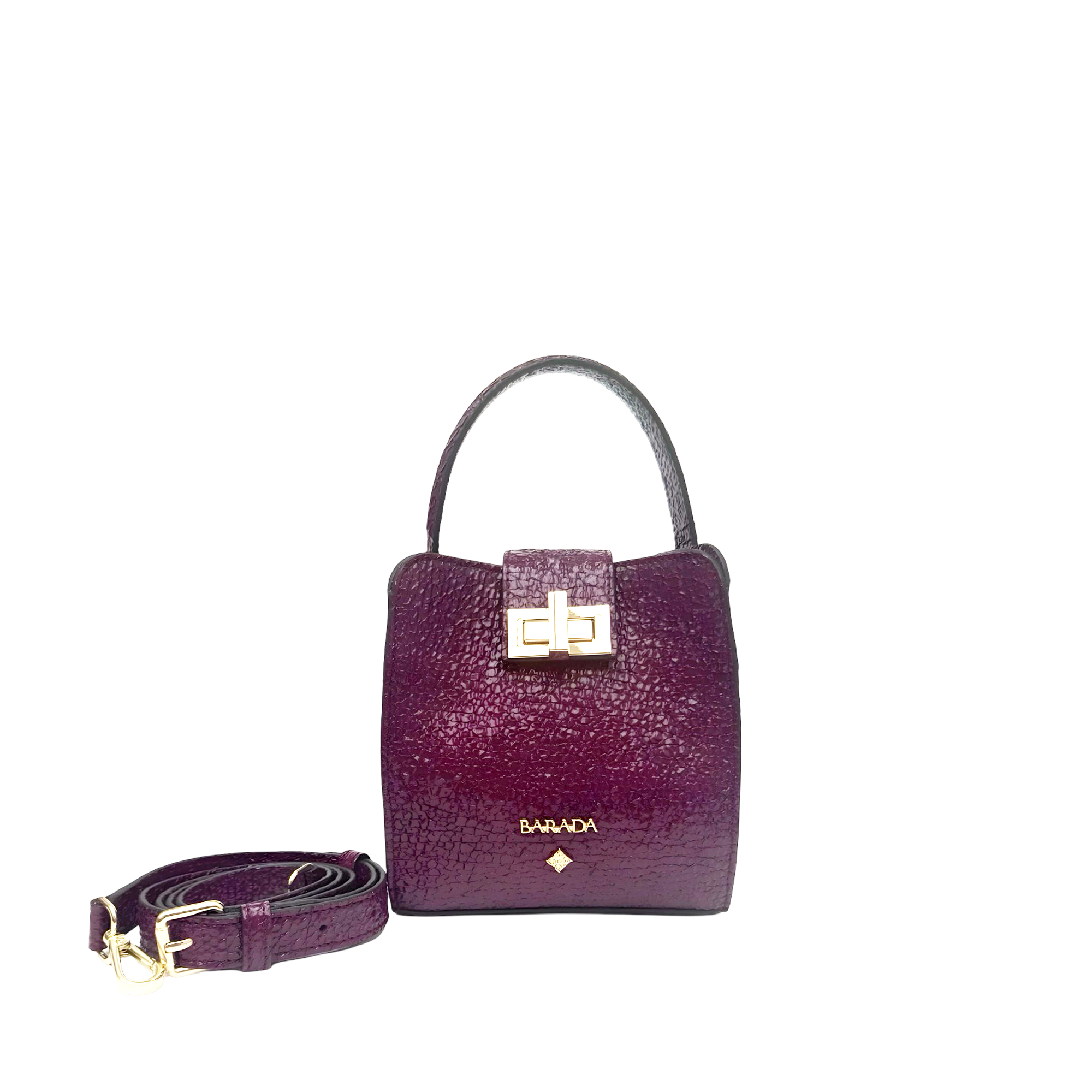 Mini Bag in goatskin with patent finish