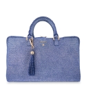 Briefcase from our Moira collection in Calf leather and Blue color