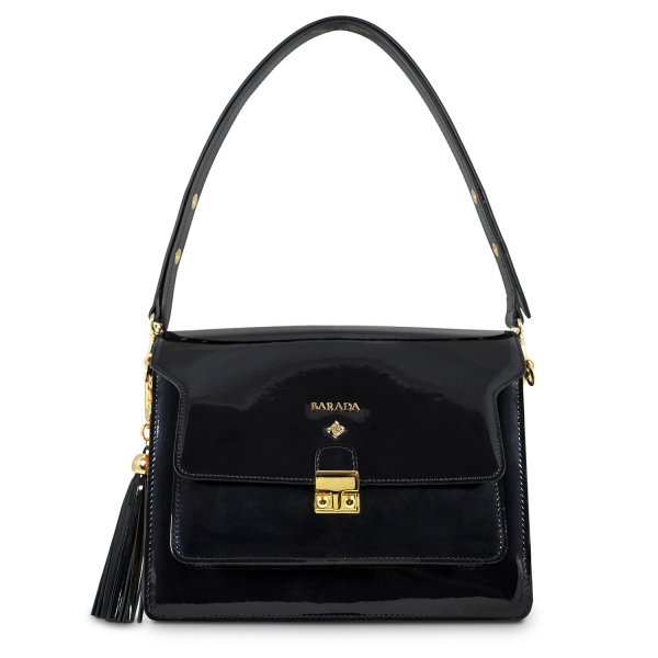 Shoulder bag Morgana Collection in Patent Calf Leather