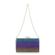 Clutch Handbag from our Ailleen collection in Calf leather and Rainbow color