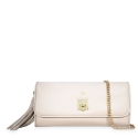 Clutch Handbag from our Fiesta collection in Nappa and Natural Silver color