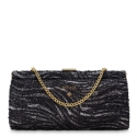 Clutch Handbag from our Amatista collection in Lamb Skin and Black color
