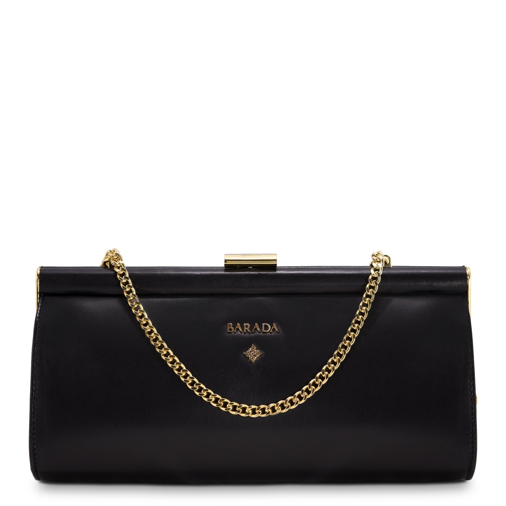 Clutch Handbag from our Amatista collection in Nappa and Black color