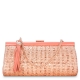Clutch Handbag from our Amatista collection in Lamb Skin (fantasy engraved) and Cooper color