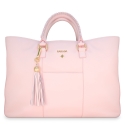 Shopping Handbag from our Moira collection in Calf Leather (Antelope finish) and Pink color