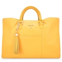 Shopping Handbag from our Moira collection in Calf Leather (Antelope finish) and Yellow color