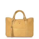 Shopping Handbag from our Moira collection in Nubuck fisnished Calf Leather and Tan color