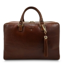 Briefcase from our Moira collection in Veg Tan and Tan color
