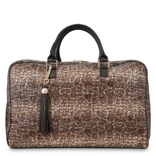 Briefcase from our Moira collection in Lamb Skin (grainy finish) and Brown color