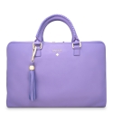 Briefcase from our Moira collection in Calf Leather (Antelope finish) and Lilac color