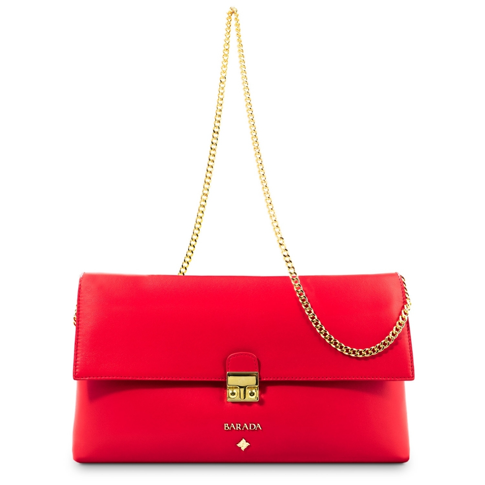 Clutch Handbag from our Dama Blanca collection in Nappa and Red color