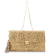 Clutch Handbag from our Dama Blanca collection in Lamb Skin (fantasy engraved) and Golden color