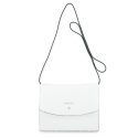Cross body bag Collection Morgana in Wrinkled Patent leather (Calf) and White colour