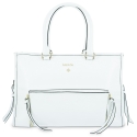 Top handle handbag Style 320 in Wrinkled Patent leather (Calf) and White colour