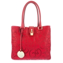 Shoulder bag Style 337 in Perforated leather (Lambskin) and Red colour