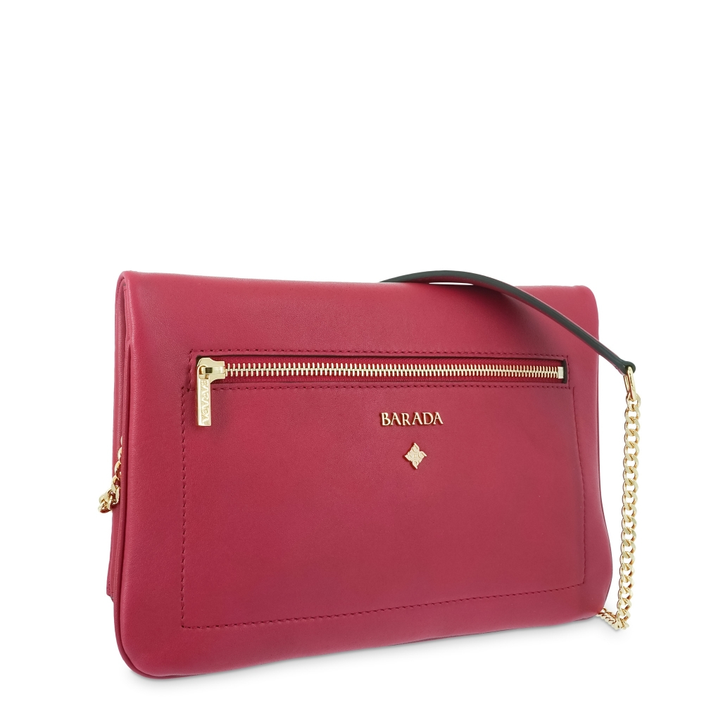 Cross over bag Style 343 in Napa leather (Lambskin) and Red colour
