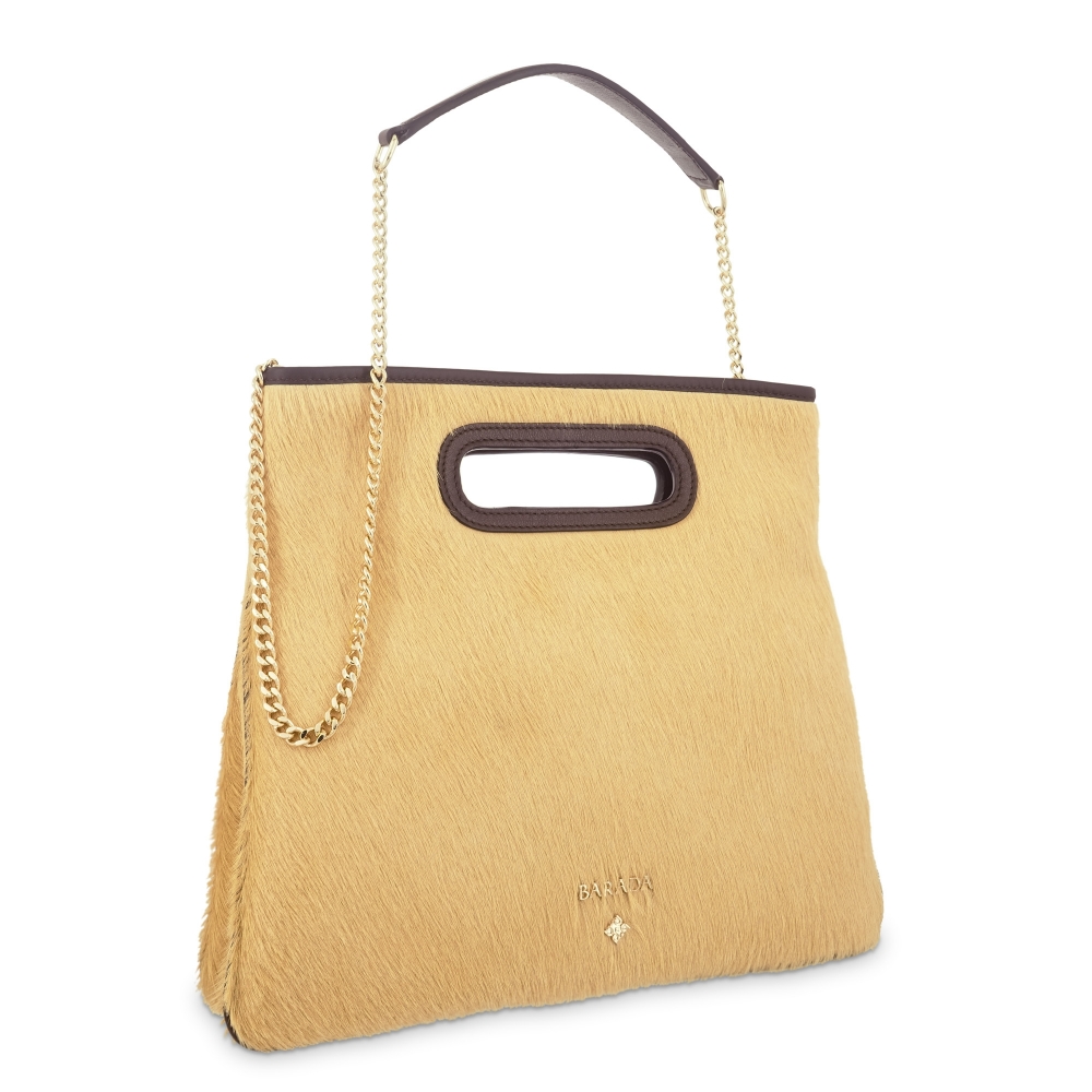 Handbag in Calf leather and Yellow colour