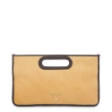 Evening Bags in Calf leather and Yellow colour