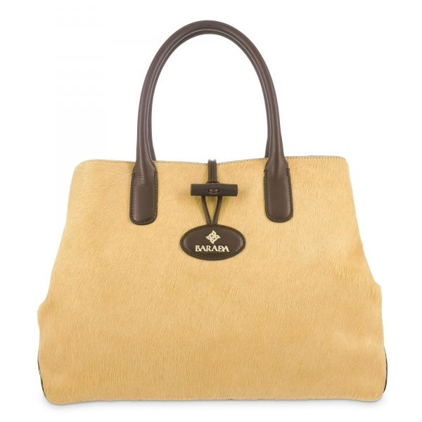 Handbag in Calf leather and Yellow colour