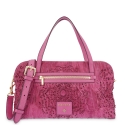 Shoulder strapped Bag in Calf leather and Fuchsia Pink colour