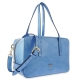 Shoulder Bag in Calf leather (Grainy Patent) and Light Blue colour