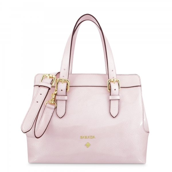 Handbag in Calf leather (Grainy patent) and Pink colour