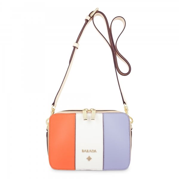 Crossbody Bag in Calf leather and Multicolour