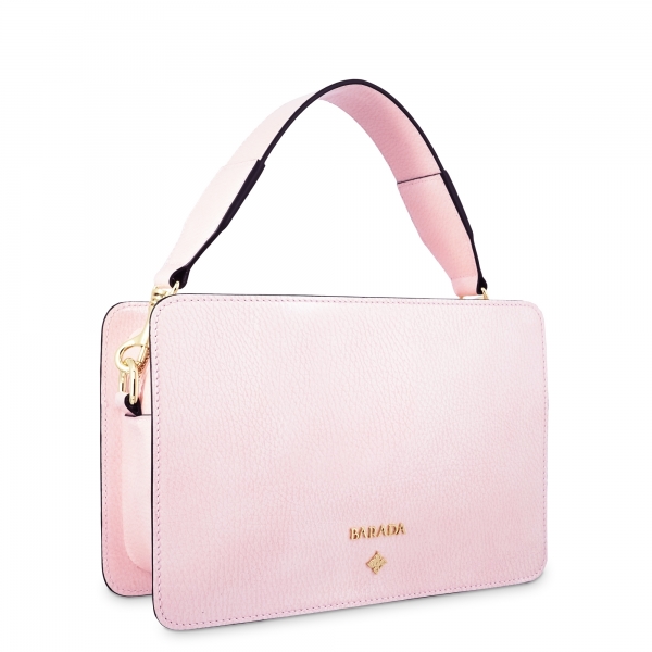 Handbag in Calf leather (Grainy patent) and Pink colour