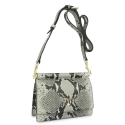 Cross Body Bag in Cow Leather (Snake Print) and Natural color